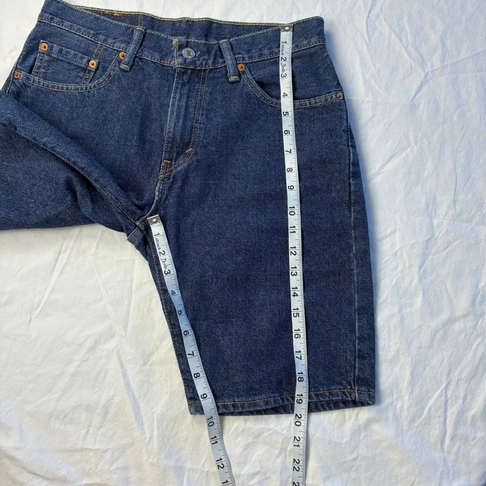 Levis 505 Regular Fit Denim Shorts Mens 30 Indigo Dark Wash Jorts 5-Pocket
